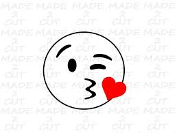Kiss Emoji Face Svg Silhouette Kiss File Design Emoji Kiss Etsy Kiss Emoji Emoji Svg Emoji Faces
