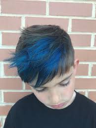 33 Cool Blue Hair Ideas That Youl Want To Get Blue Tips Hair Men Hair Color Boys Dyed Hair
