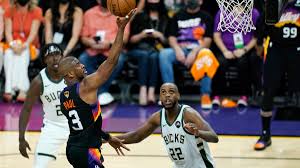With phoenix suns star chris paul one win away from his first trip to the nba finals, teammates devin booker and deandre ayton. Phoenix Pulls Away To Defeat Bucs In Game One Of Nba Finals