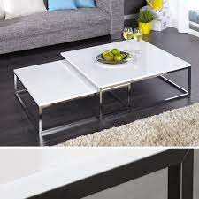 Design couchtisch space fiberglas tisch oval weiss hochglanz. Design Couchtisch 2er Set Big Fusion Hochglanz Weiss Chrom Tisch Tische In Mobel Wohn Coffee Table And Side Table Set Coffee Table White Coffee Table Setting