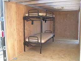 This easy to use, lightweight, cargo sized folding bunk bed comes with a rail kit; Fold Up Trailer Bunk Beds
