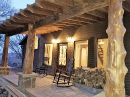 Sæt bladet på en bordsave i en 45. Front Porch With Cedar Tree Posts From Our Cedar Forest Our Missouri Bohemian Cabin Rustic Porch Small Rustic House House With Porch