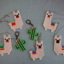 Llamas And Cactuses For His Birthday Lamas And Cactuses For His Birthday Rose Caramelle In In 2020 Easy Perler Bead Patterns Perler Bead Disney Hamma Beads Ideas