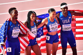 American hurdler nia ali won a world championship in 2019 just 16 months after the birth of her daughter; Mothers Day As Fraser Pryce And Felix Seal Record Golds At Worlds Saudi Gazette