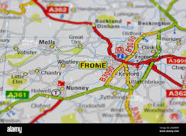 Street Map Of Frome Frome And Surrounding Areas Shown On A Road Map Or Geography Map Stock  Photo - Alamy
