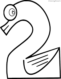 Is your kiddo starting to learn numbers? Number 2 Coloring Pages Coloringall