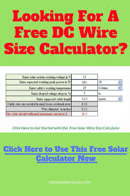 free solar cable size calculator solar energy system best