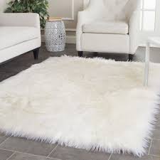 An Area Rug That Looks Like It Came Straight From Pinterest Heaven White Fluffy Rug Faux Sheepskin Rug White Rug
