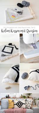 Diy Projekte Mit Teppichen Kelim Kissen Mit Quasten Leelah Loves Kelim Kissen Ikea Teppich Diy Projekte