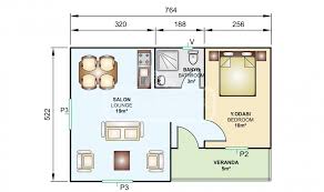 22,99 m2 salon, 13,65 mutfak, 9,11 banyo, 19,98 teras. Tek Katli Prefabrik Evler Bilka Prefabrik Antalya