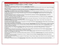 2021 Preliminary Technical Poster Program