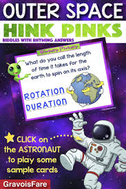 Space Hink Pinks 25 Riddles And Rhymes About Outer Space In 2020 6th Grade Activities Education Inspiration Vocabulary Lessons