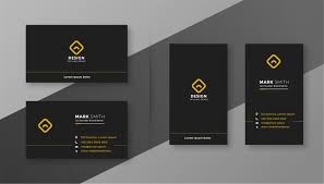 Starting from $555 buy now. Free Vector Abstract Black Business Card With Blue Shade