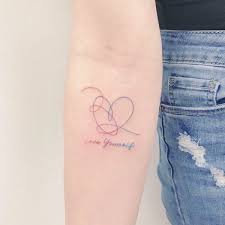 Love yourself tattoo on the left inner arm. Image About Love In Bts Inspired Tattoos By Lyn