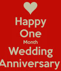 Happy One Month Wedding Anniversary Poster Happy One Month Happy One Month Anniversary One Month Anniversary