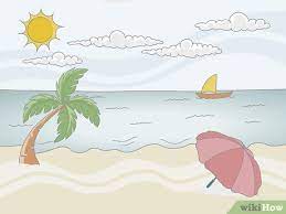 Keseruan warga kendal ikut lomba melukis perahu youtube. Cara Menggambar Pemandangan Pantai 11 Langkah Dengan Gambar