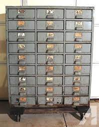 Vintage Industrial 27 Drawer Metal File Cabinet By Hobart Metal Filing Cabinet Vintage Industrial Furniture Filing Cabinet