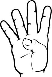 Asl Number 4 Coloring Page From Asl Numbers American Sign Language Category Select Fro Coloring Pages Free Printable Coloring Pages Printable Coloring Pages