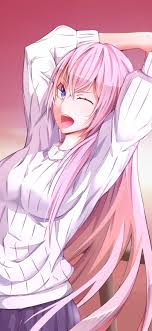 Pink peace anime wallpaper iphone kawaii wallpaper cute wallpapers. Pink Hair Anime Girl Smile Sunset 1125x2436 Iphone 11 Pro Xs X Wallpaper Background Picture Image