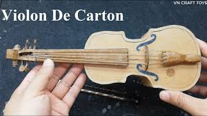 The back to the ribs, the neck joint and the bass bar. Violin De Carton How To Make Violin From Cardboard Youtube