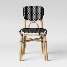 Canton Rattan And Woven Dining Chair Black White Threshold White Dining Chairs Wicker Dining Chairs Dining Chairs