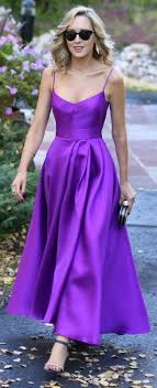 Just A Pretty Style Latest Fashion Trends Chic Look Silk Purple Evening Dress Purple Evening Dress Tea Length Prom Dress Purple Gowns
