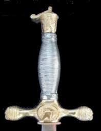 Engraved floral accents are featured on this blade, which is crafted from steel and is finished to gleam like silver. West Point Cadets Sword Wikipedia
