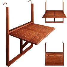 This Lovely Wooden Balcony Hanging Table Is Ideal For Balconies Without Space The Table Is Made Of Tr Apartment Balcony Decorating Terrace Decor Hanging Table