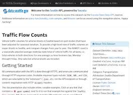 Dataseattlegov Traffic Flow Api Overview Documentation
