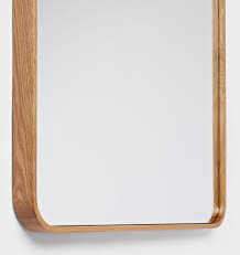 24 X 36 Solid Walnut Rounded Rectangle Mirror Rejuvenation Rectangle Mirror Rounded Rectangle Mirror