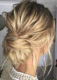 Messy Low Bun Casual Wedding Hair Thin Hair Updo Hair Styles
