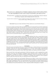 Malaysian journal of analytical sciences. Pdf Polycyclic Aromatic Hydrocarbon Pah Contamination In The Sediments Of East Coast Peninsular Malaysia