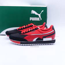 Size 11.5 Men's PUMA Future Rider Double Sneakers 381678-01 Black/High  Risk Red | eBay