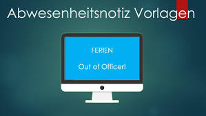 Eine abwesenheitsnotiz (oder abwesenheitsnachricht) ist eine automatische nachricht, die von einem mailserver als antwort auf eingehende nachrichten erstellt wird. Abwesenheitsnotiz Vorlagen Muster Beispiele Ideal Fur Outlook Co