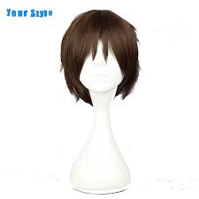 Além disso, dê um descanso para o seu cabelo antes de usar a peruca novamente. Seu Estilo Curto Pixie Cut Peruca Castanha Encaracolada Cosplay Cabelo Falso Masculino Sintetico Fibra De Alta Temperatura Fiber Fiber Hairfiber Wigs Aliexpress