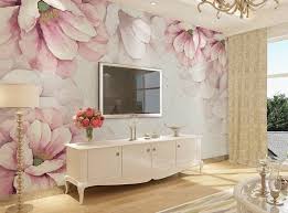 Buyuk Pembe Cicek Desenli Duvar Kagidi 2020 Dekor Duvar Ev Dekoru