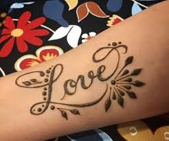 Lovely Lettering Love Henna Tattoo Henna Lettering Love Tattoo Henna Tattoo Designs Simple Henna Tattoo Designs Hand Henna Tattoo Designs