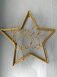 You Are Gold Star Metal Decor Metal Decor Gold Stars Metal