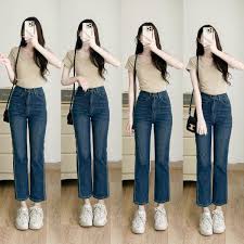 Quần tây ống rộng phối với giày cao gót