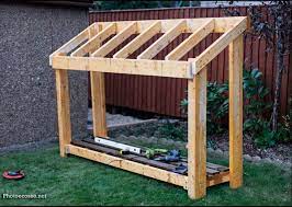 Frame the roof and add roofing Diy Small Wood Shed Howtospecialist How To Build Step By Step Diy Plans Small Wood Shed Wood Shed Plans Diy Shed Plans