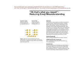 Android and ios use emoji designs that are often very different, but you can use as we explained in the introduction, strictly speaking ios emojis are already on android: Pdf Oh That S What You Meant Reducing Emoji Misunderstanding