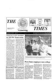 1992-1993 The Times (Peru, NE) - issues 1-10 by Peru State College Library  - Issuu