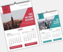 Brick Creative Wall Calendar Design 2020 Psd File