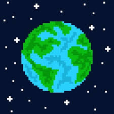 Make pixel art was created by x o x c o in austin, tx. Premium Vector Pixel Art Planet Earth