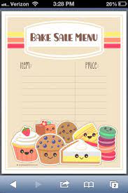 Bake Sale Menu Idea Bake Sale Summer Baking Cake Stall