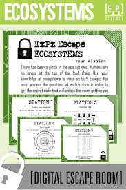 Ecosystems Escape Room Science Escape Room Matter Science Escape Room 5th Grade Science