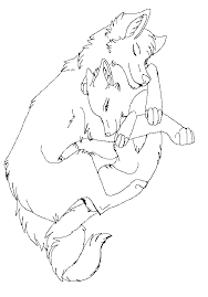 Anime Wolf Love Line Art Wolf Love Anime Wolf Wolf Drawing