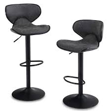 With a rustic planked top, this table serves up casual with a vintage twist. Maison Counter Height Bar Stools Set Of 2 Swivel Adjustable Barstools With Back For Kitchen Counter Tall Bar Height Chairs Faux Leather High Stools For Kitchen Island 300 Lbs Bear Capacity Grey