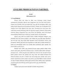 Jurnal ilmu dan teknologi hasil hutan 1 (2) : Doc Analisis Produk Papan Partikel Ariska Rahmawati Academia Edu