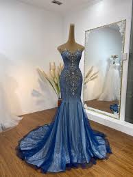 Khusus kali ini kami akan update beberapa desain gaun pengantin hasil dari desainer handal kelas dunia. Gaun Pengantin Mermaid Navy Blue Mewah Mermaid Wedding Dress Dresses Wedding Dresses